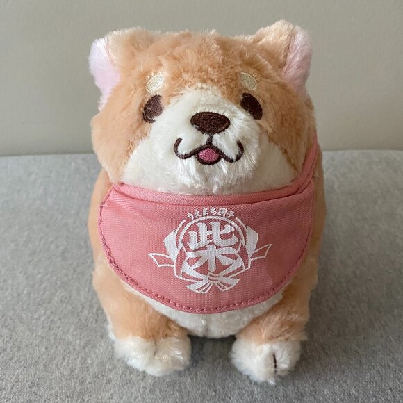 NWOT SKJ USA INC Mochishiba Shiba Inu Dog Pink Bib Japan 7" 2018 - Picture 1 of 10
